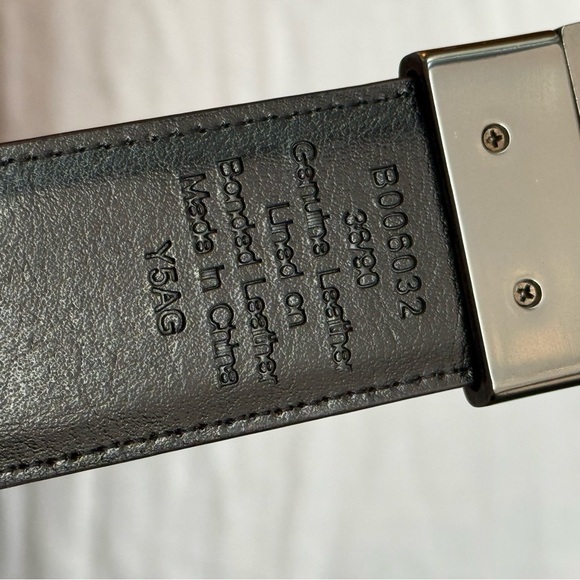 Black Brown 1826 Black Leather Belt - Picture 3 of 5